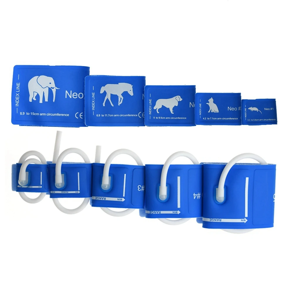 Manchette de pression artérielle vétérinaire universelle, sphygmomanomètre pour animaux de compagnie, ceinture de manchette NIBP pour éléphant, cheval, chien, chat, souris