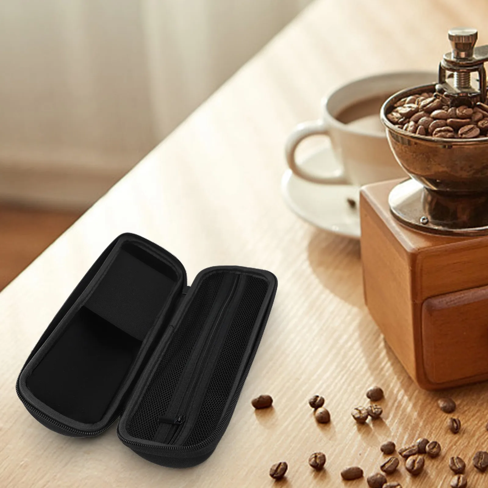 Portable Black EVA Bag For Hand Cranked Coffee Grinder Storage Case With Shockproof Design For Manual Mill Gear