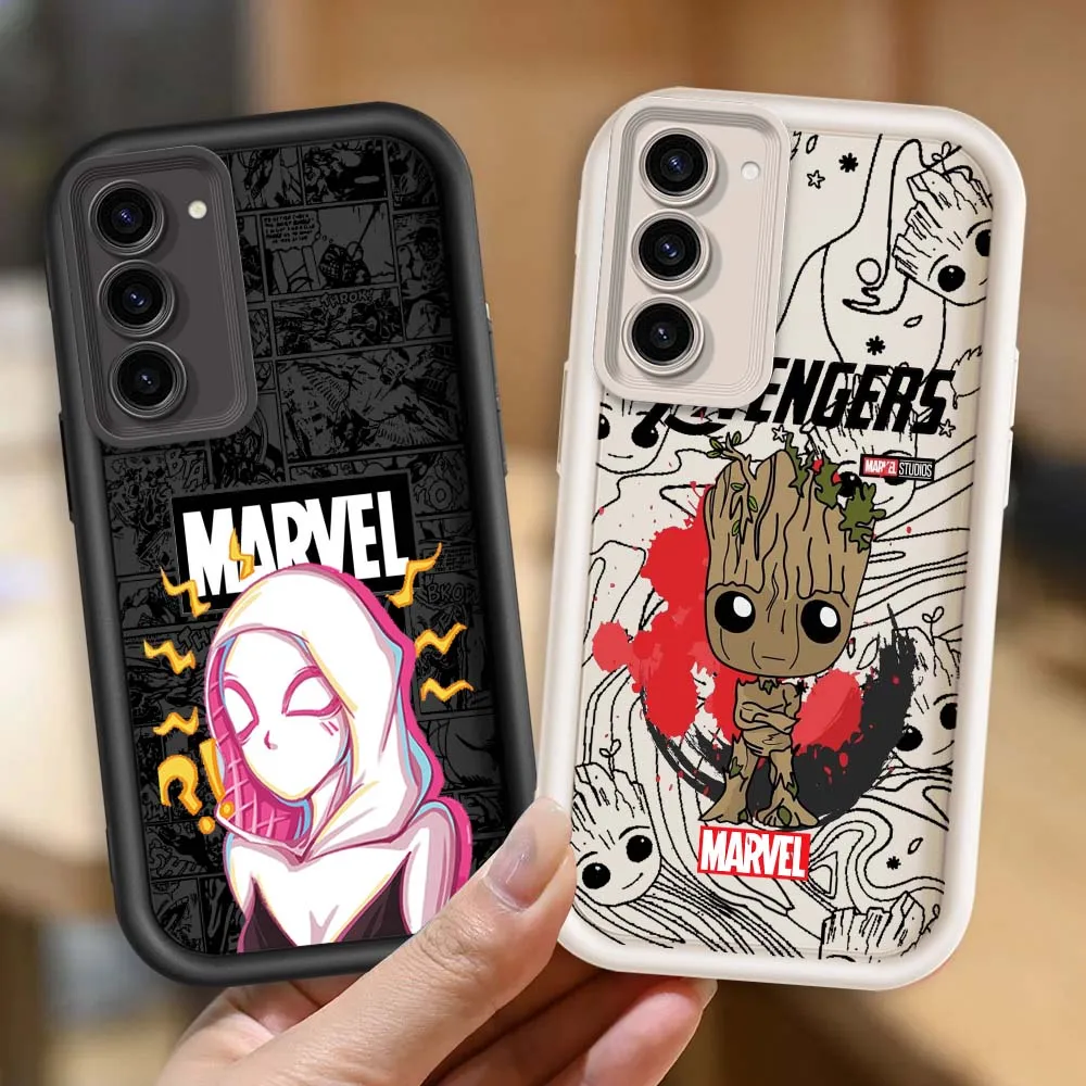 

Marvel Spiderman Groot Cool For Samsung Galaxy S25 S24 S23 S22 S21 S20 20 A16 A55 Ultra Plus FE 5G Eye Ladder Phone Case