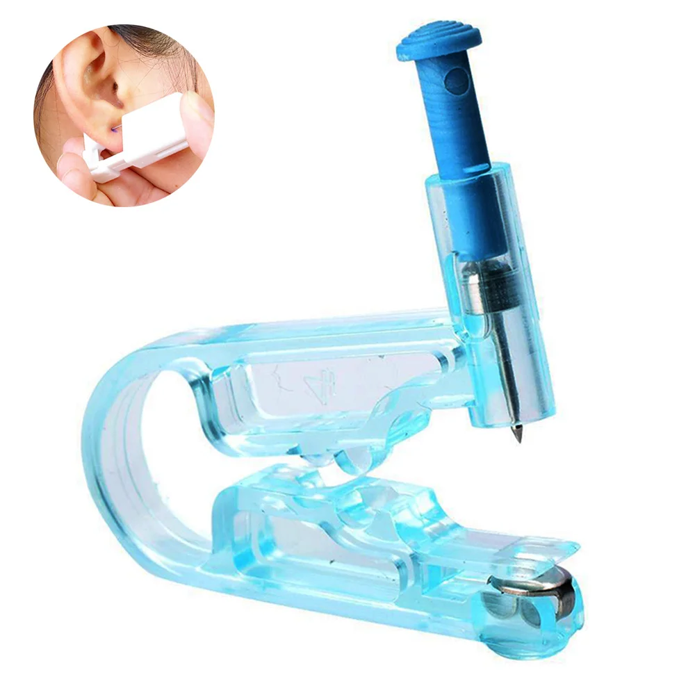 1/4Pcs 18G Pin Hand Push Ear Piercing Gun Unit Disposable Helix Stud Tragus Piercing Guns Tool Sterile Nose Piercing Machine Kit