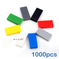 1000 pièces de blocs de construction de bricolage lisse 1x2 briques fines, jouets éducatifs créatifs pour enfants taille Compatible avec 3069 30070