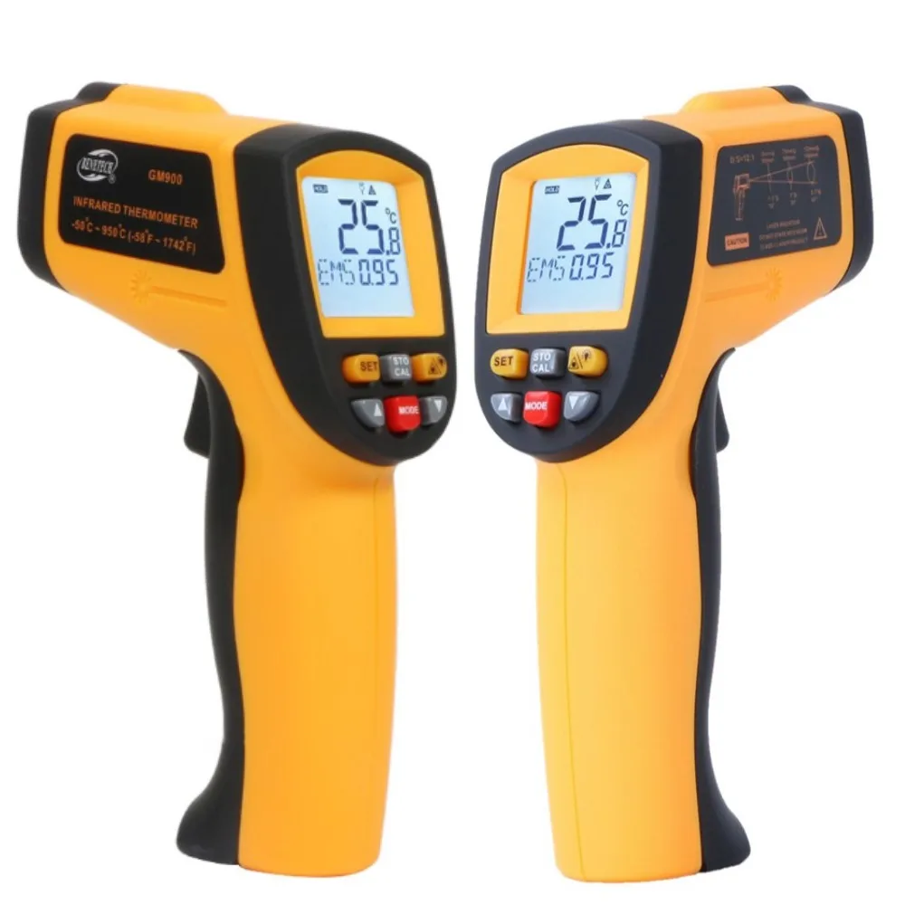 GM900 BENETECH  -50 ~ 950℃ Infrared Thermometer Digital Laser Thermometer Temperature Sensor Gun Non-Contact Temperature Meter