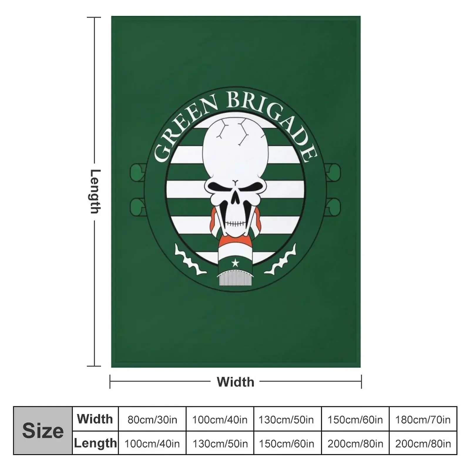 Green Brigade - Celtic Throw Blanket Thins Luxury St Hairys Tourist Blankets