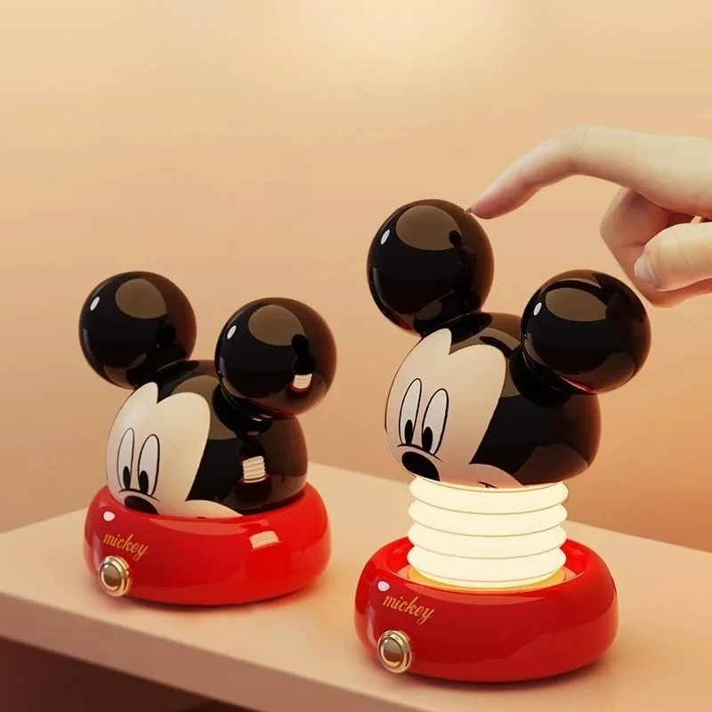 

Cartoon Disney Mickey Mouse Anime Figure Night Light USB Rechargeable Bedroom Decor Sleep Lamp Children Birthday Gift Toy