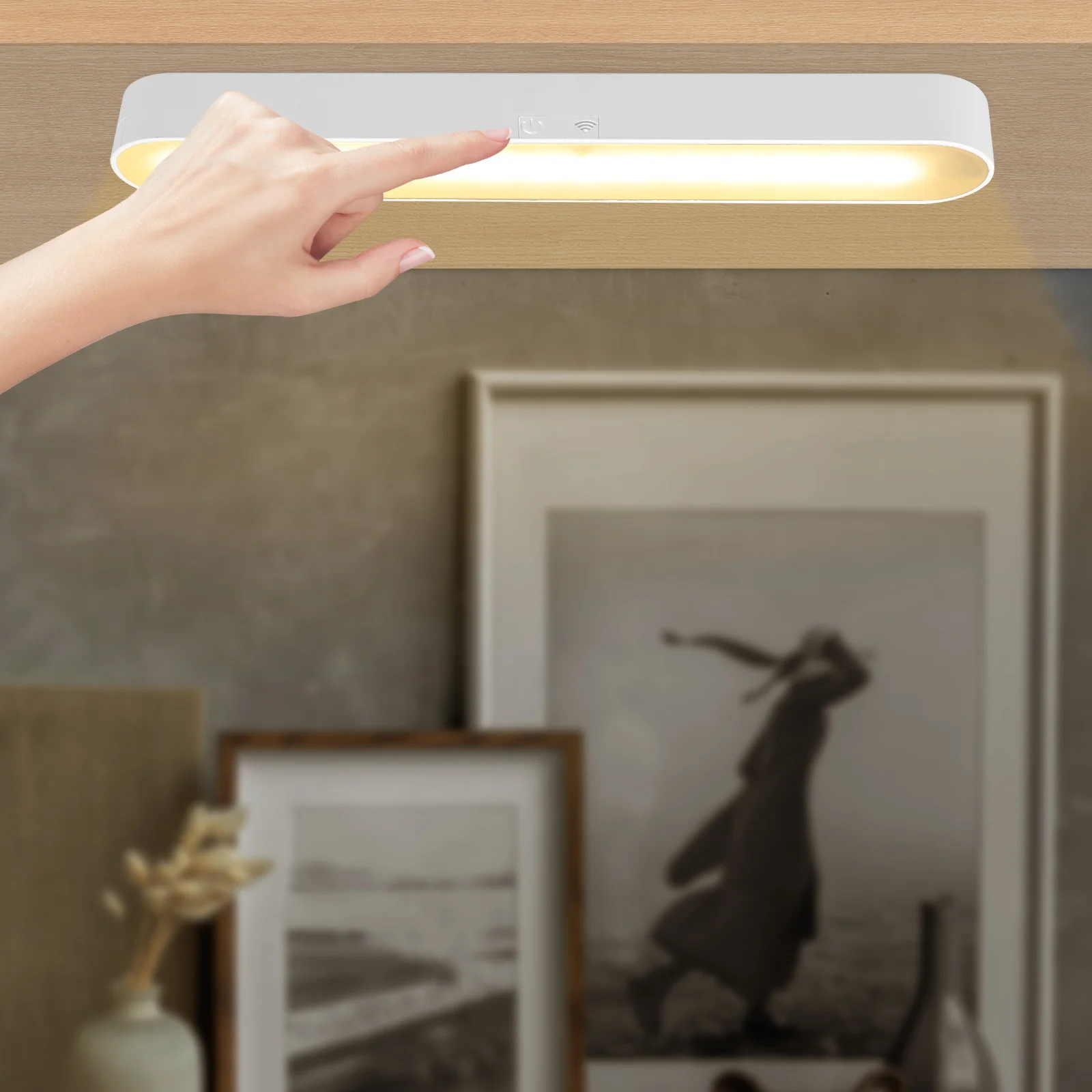 

1Set Under Cabinet Touch Light Rechargeable Lamp for Closet Wardrobe Night Light Indoor Use Closet Lights Household Lights