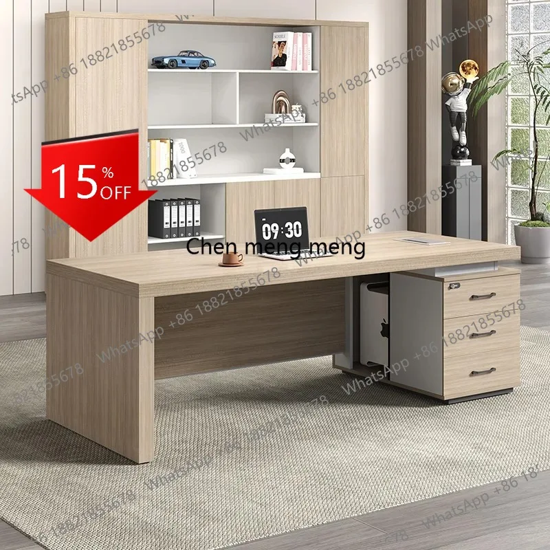 A139 Rectangle Decoration Office Desk Clear Designer Room Decor Beauty Wooden Office Desk Professional Mesa Ordenador Salon Furn