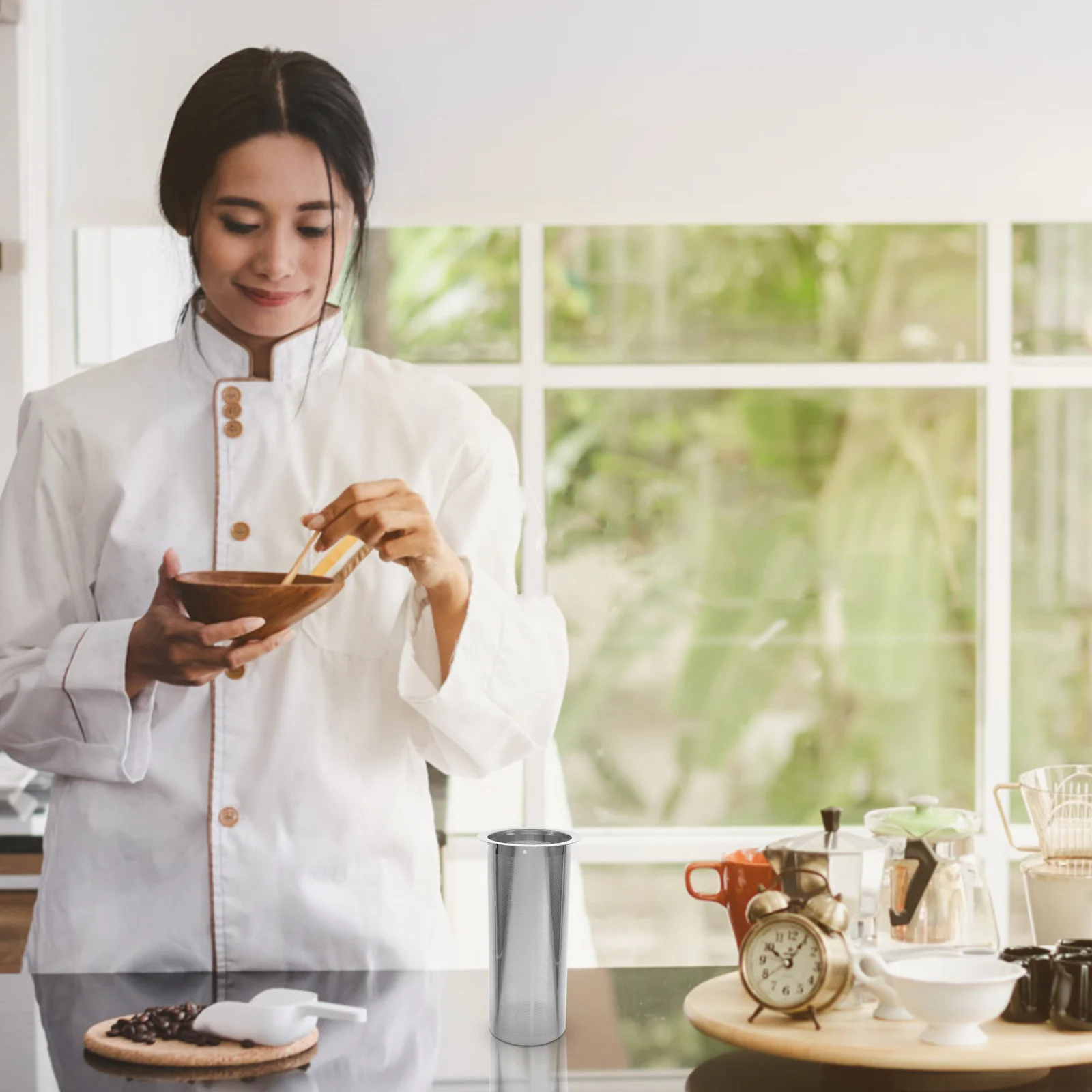 

Stainless Steel Coffee Filter Mesh Reusable Cold Brew Strainer Fine Mesh Tea Infuser For Jar Home Brewing Coffee Pot