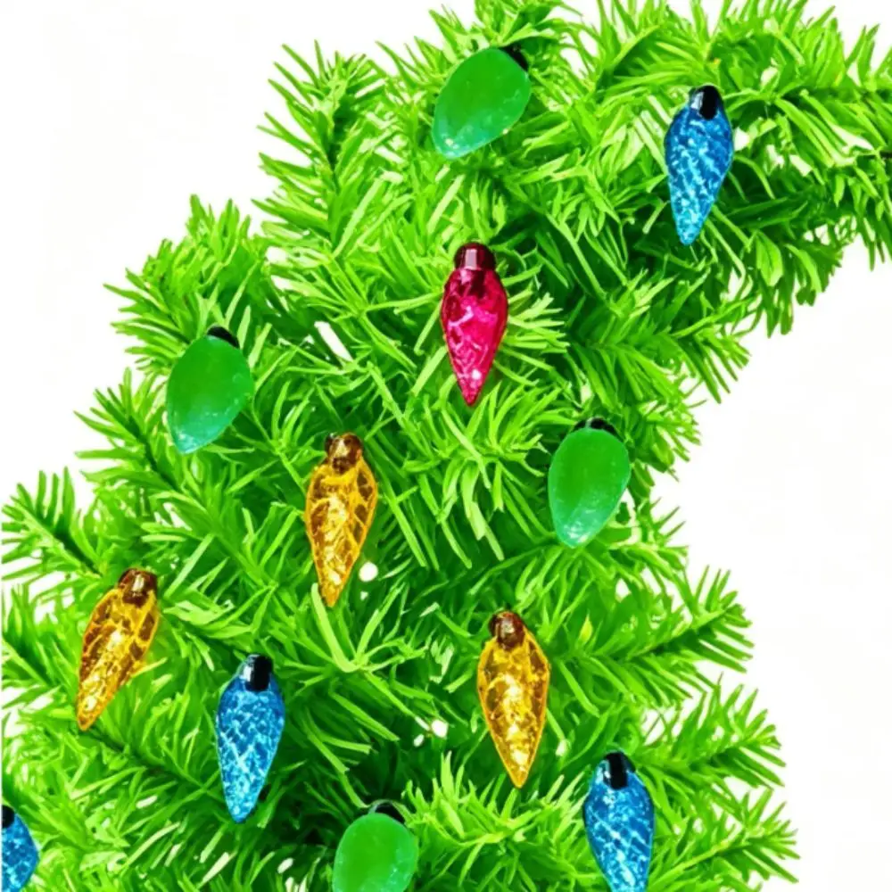 Weatherproof Solar Christmas Tree With Ground Stakes Waterproof Yard Decor Lights Funny Shape Solar Powered Crooked Tree Lights