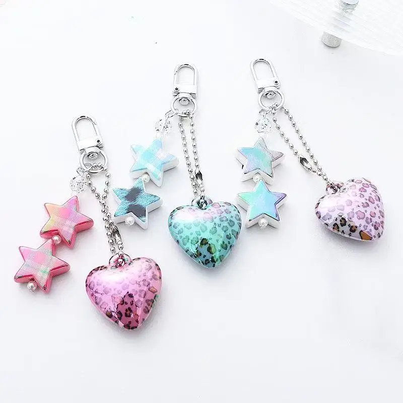 

Автономный сладкий модный брелок с леопардовой звездой, подвеска для мобильного телефона с подвеской, аксессуары для мобильных телефонов, ремешок для сумки