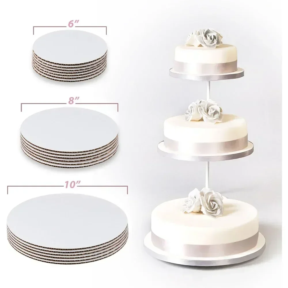 10 / 18pcs 6 8 0 Inch Round Cake Board Circle Cardboard Base Perfect for Cake Decorating Cake Tools