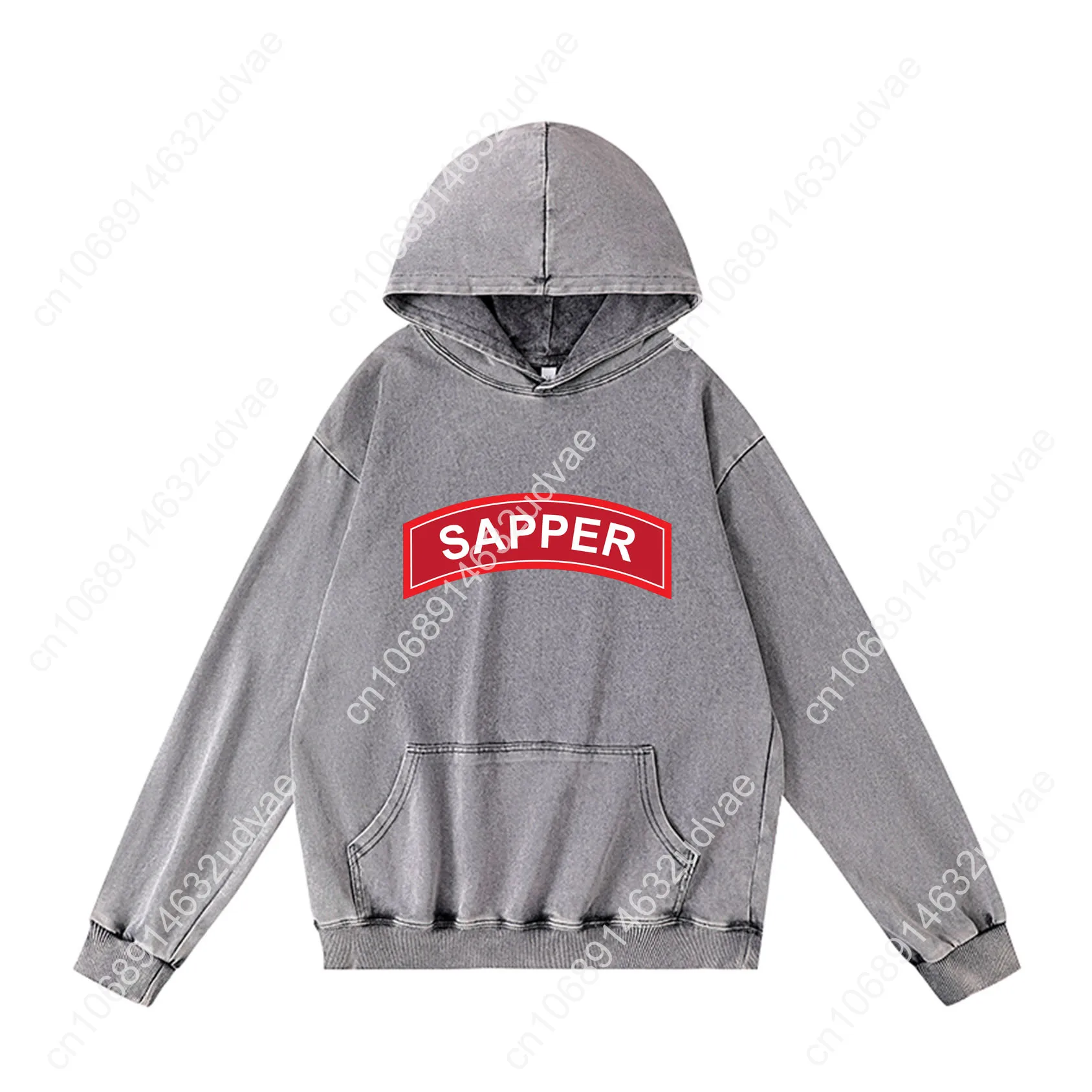 Felpe con cappuccio Sapper Felpa con cappuccio retrò Uomo Donna Adolescente Felpa pullover vintage con tasca Top personalizzati oversize