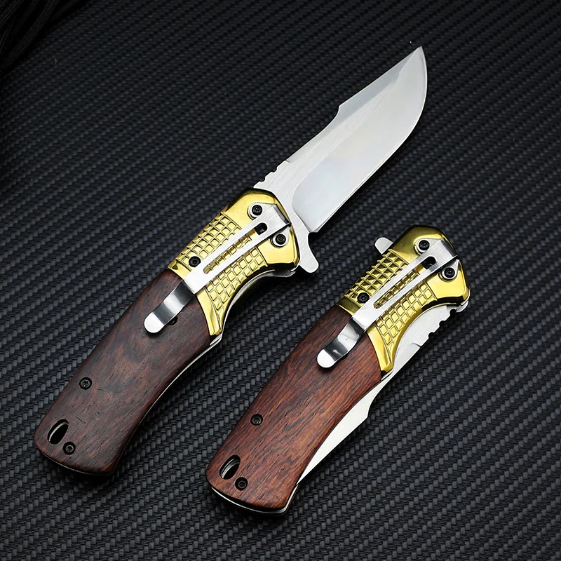 Free shipping low price Stainless steel folding knife high hardness of outdoor survival camping knife Gift collection knife