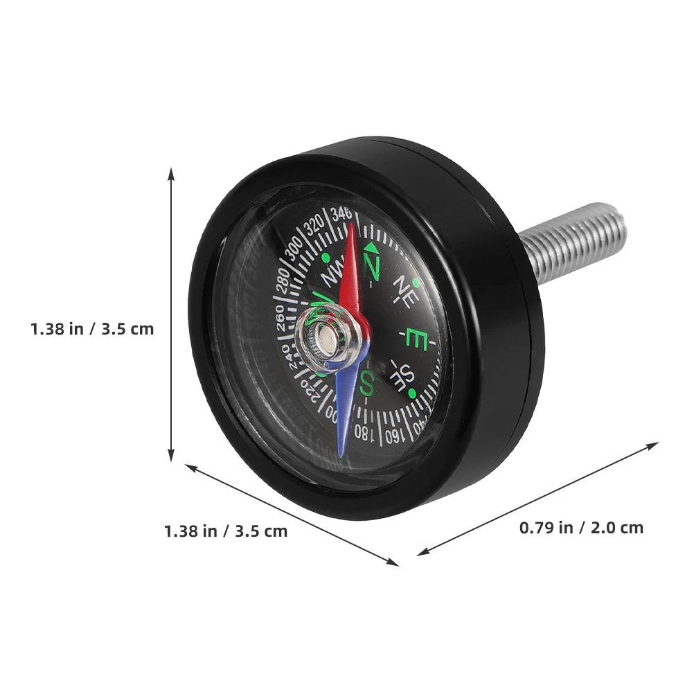 2 conjuntos de bússola para mountain bike, ferramenta de navegação para guidão de rosca m6x35 para ciclismo ao ar livre, durável, compacto, portátil