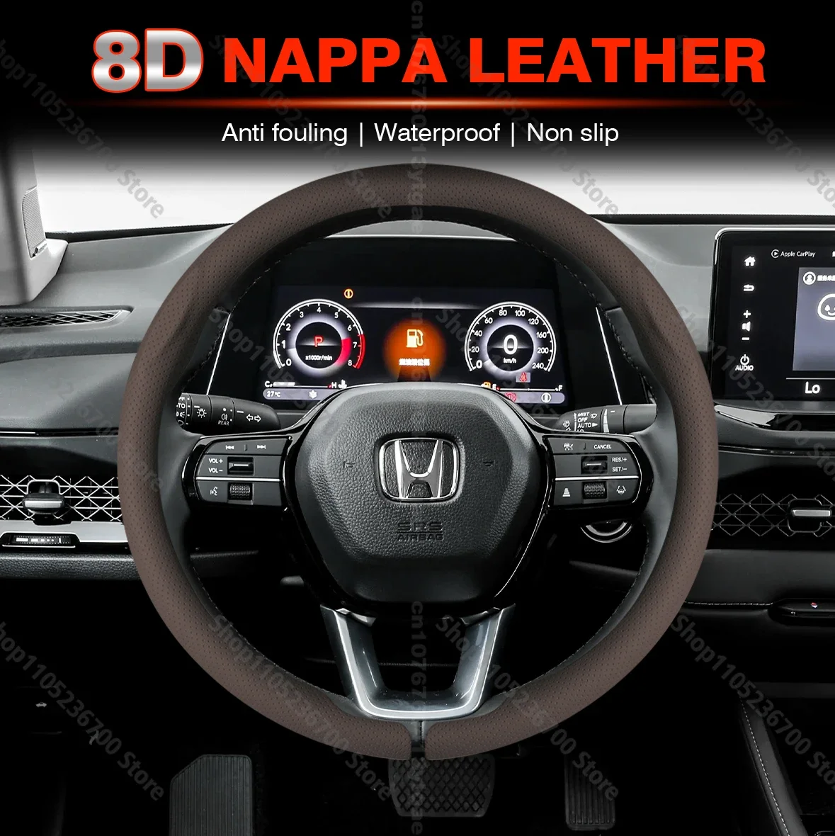 

Для Honda TYPE R Accord Civic HRV CRV CITY Jazz Pilot Odyssey Spirior FIT Ультратонкий кожаный чехол на руль автомобиля 8D Nappa