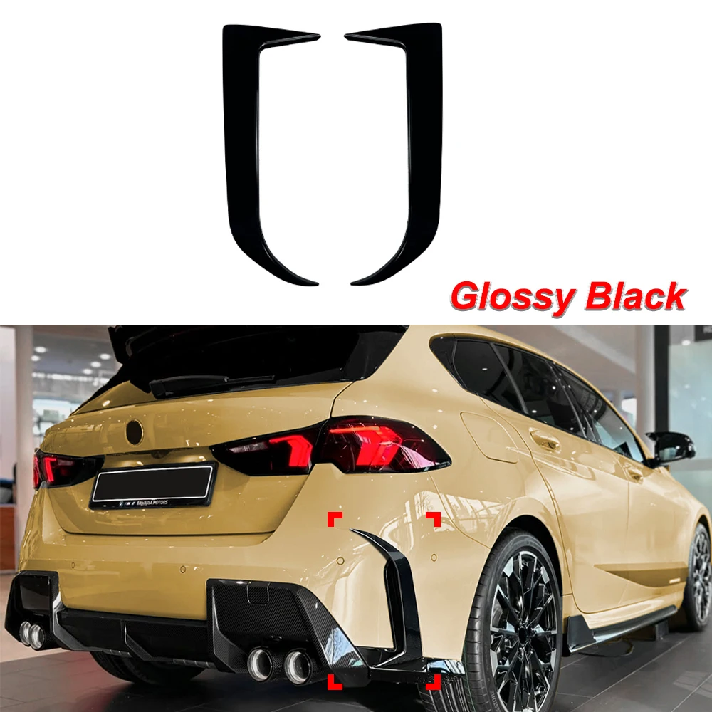 Glossy Black Rear Wind Knife Spoiler Rear Air Outlet Blade Car Sticker Exterior Modification For BMW 1 Series F70 M Sport 2024+ image 3