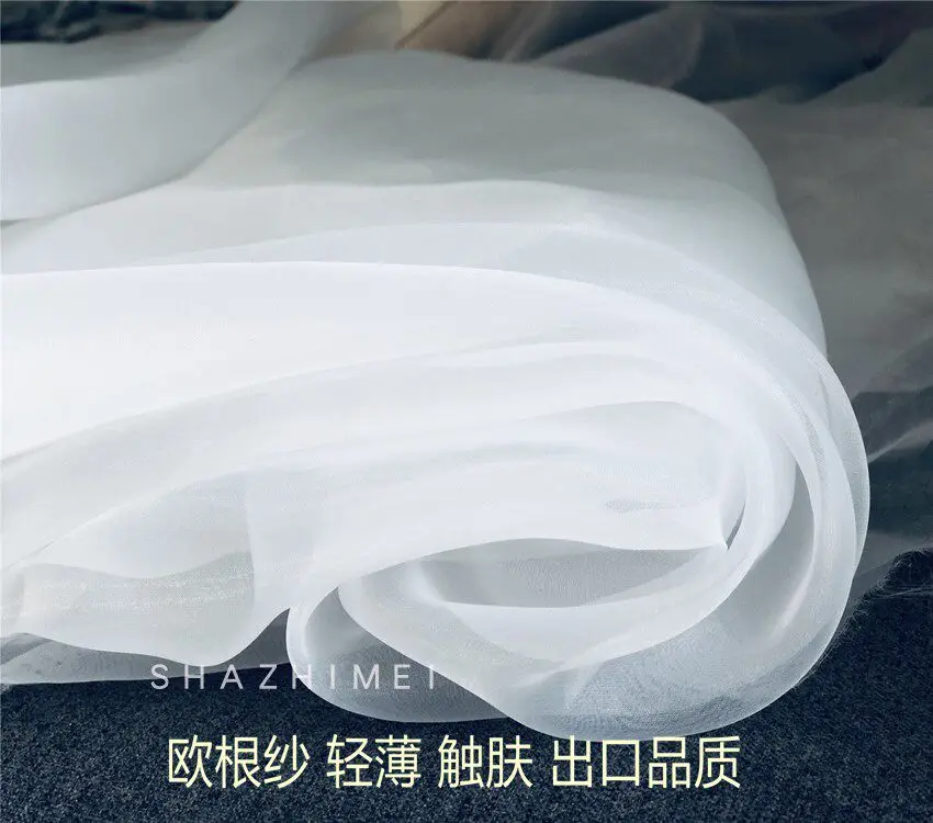 Quality Organza Special Density Matte Yarn Draping Fabric for Wedding Dress DIY Transparent Mesh Fabric