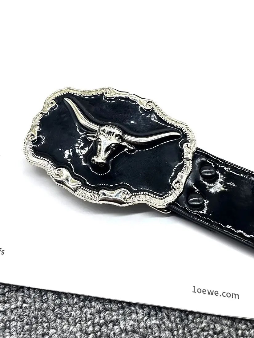 Riem Plus-size vintage riem met reliëf, poreus verstelbaar