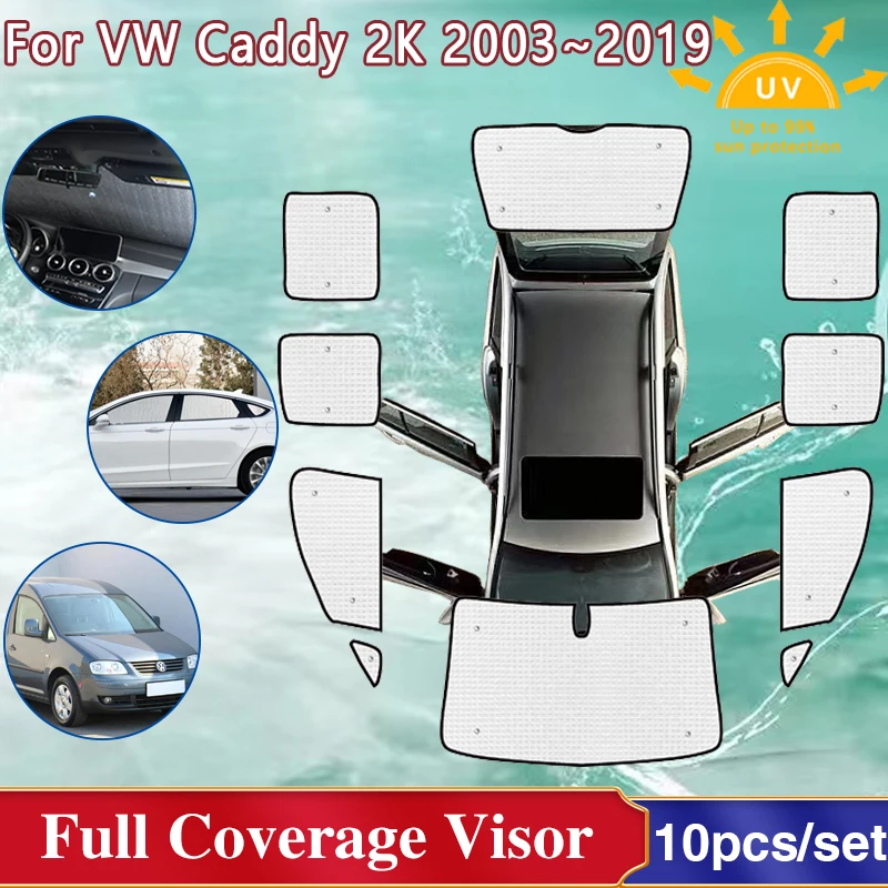 Pare-soleil à couverture complète pour Volkswagen VW Caddy 2K, accessoires de voiture de 2003 à 2019