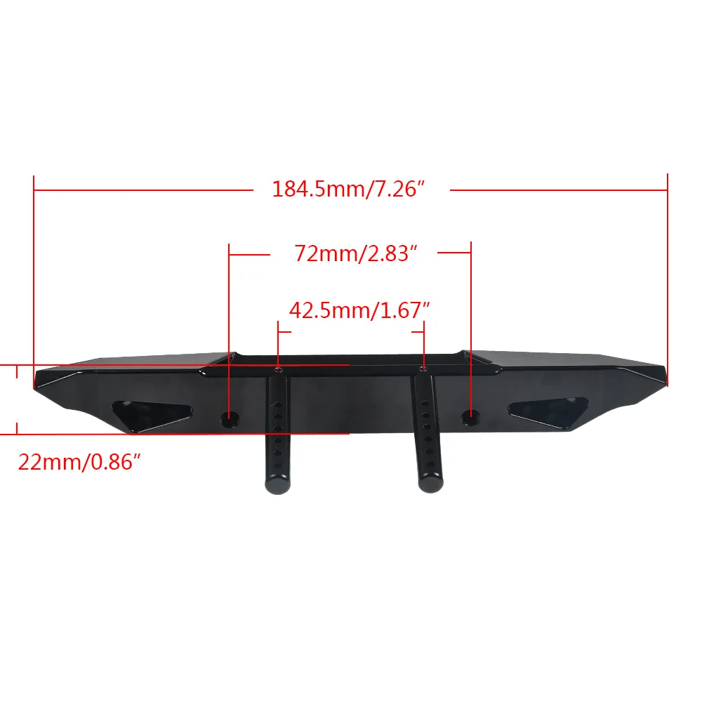 AXSPEED RC Car Front Rear Bumper with Lights for 1/10 RC Crawler TRX4 Axial SCX10 & SCX10 II 90046 D90 Upgrade Parts