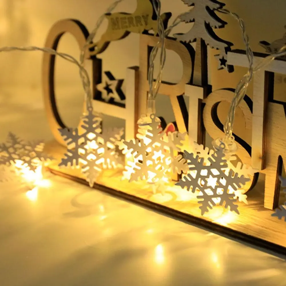 1.5m 10Led Christmas Village Light String Santa Claus Elk Deer Christmas Light String Bright บรรยากาศโคมไฟตกแต่งคริสต์มาส
