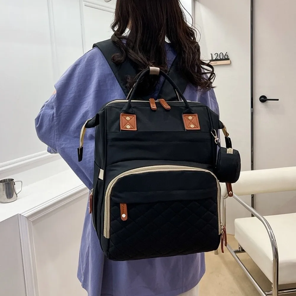 

Oxford cloth Mommy Bag Multi-Functional Large Capacity Nappy Backpack Foldable Lightweight Baby Diaper Backpack Travel