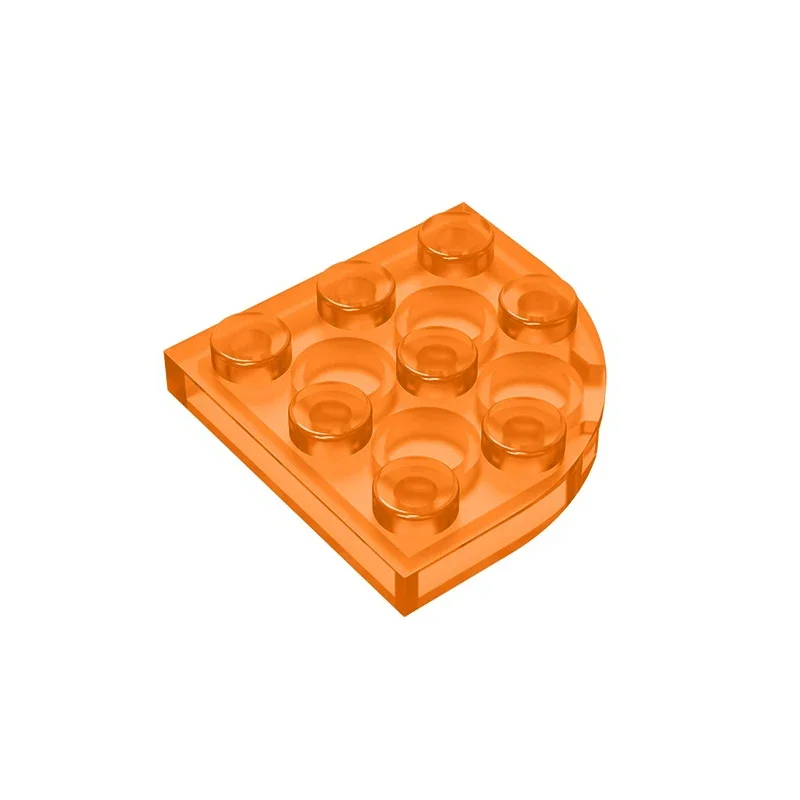 Tailored Tiny Pellet 3x3 Round Boundary Slab Curvilinear Interlock Unit Modelling Spare Components 570Compatible with LEGO 30357