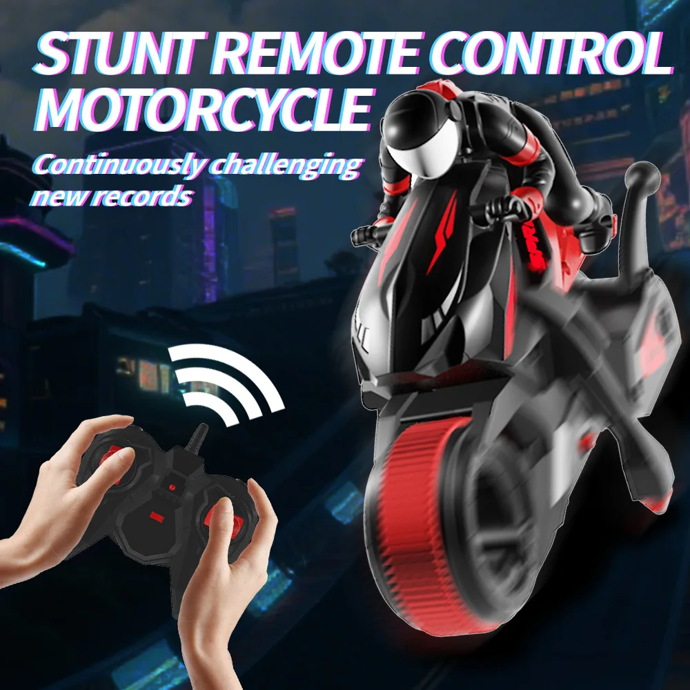 New Arrival Stunt RC Motorcycle High-Speed Drifting 360° Rotation Remote Control Car Toy for Boys Fast Diverse Function Model