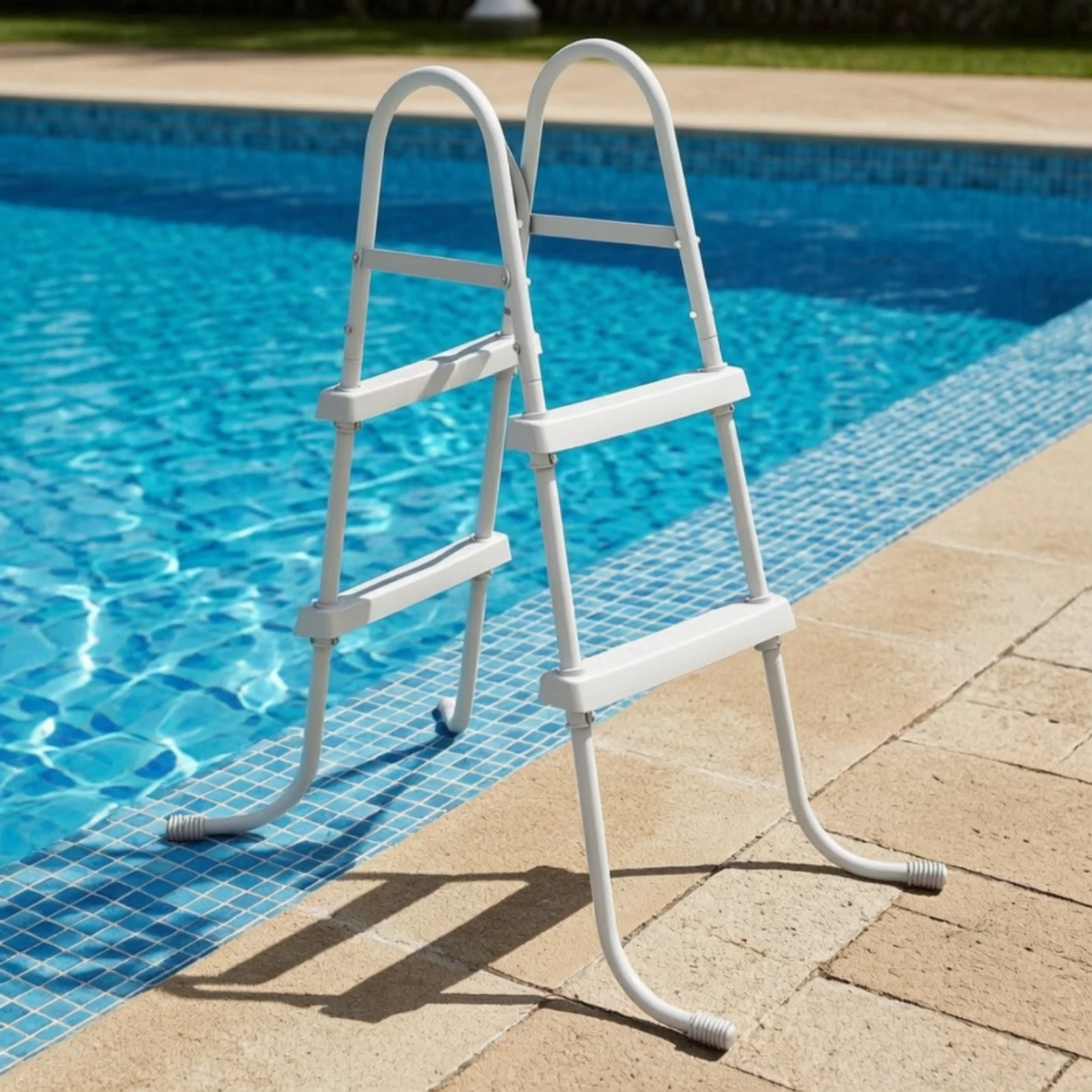 A-Shape Pool Ladder Stable Above Ground Pool Ladder Long-Lasting Weather-Resistant for Families, Backyard Pools