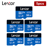 Original Lexar 633x MicroSDHC 32GB MicroSDXC 64G A1 V30 Memory Card C10 Micro SD Card 5pcs 10pcs Lexar 633x TF Card For Phone/NS