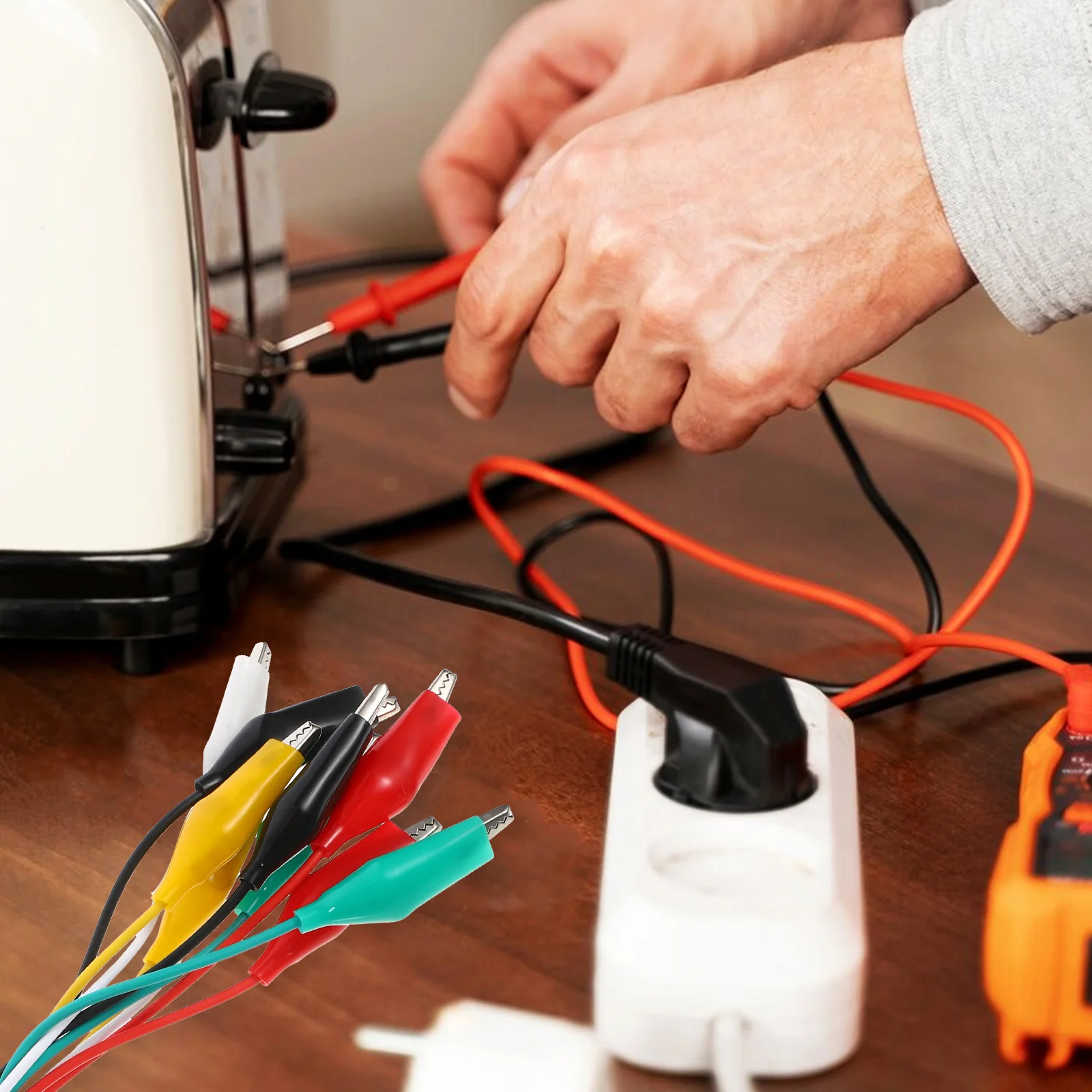 

20Pcs Alligator Clips Test Leads Durable Nickel Plated Electrical Testing Small Clip Leads Wire Set Nickel Plated Clamps