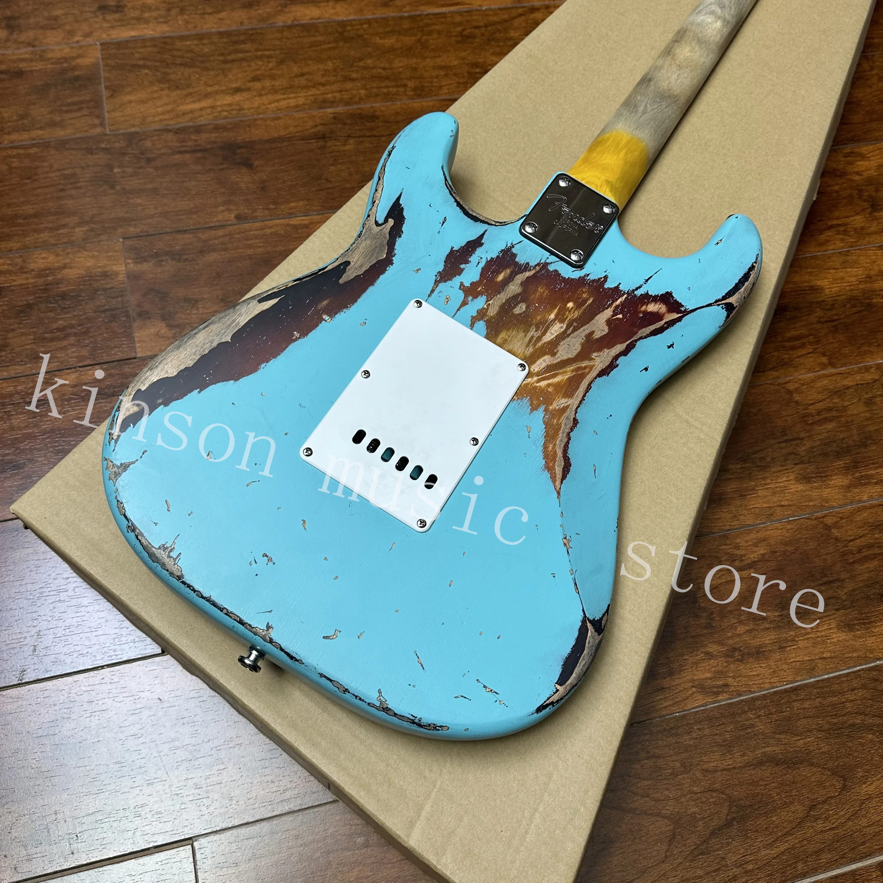 Relic  Electric Guitar Alder Body Maple Neck Hardware blue Color