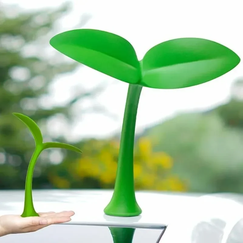 Car Roof Decoration 3D Stereo Car Sticker Cute Personality Small Saplings Stick Exterior Universal PU Foam Bean Sprout Decor