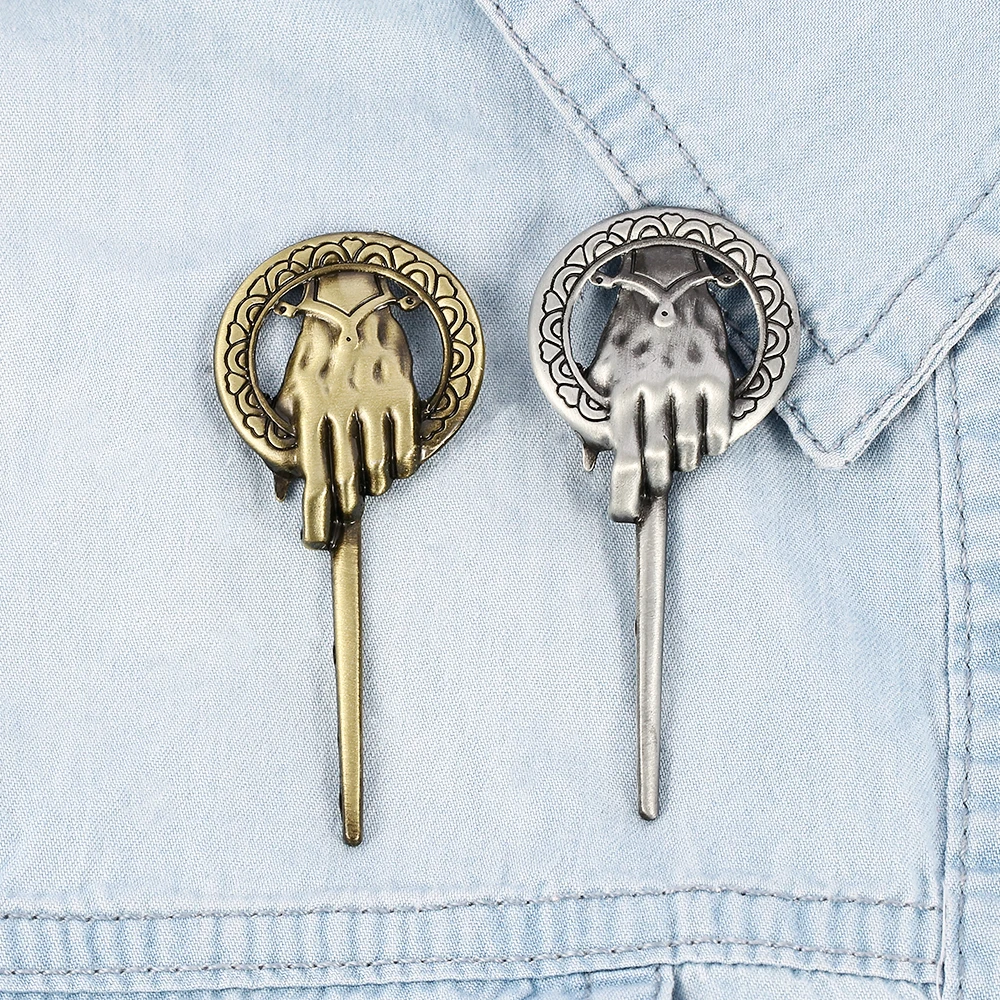 Hand des Königs Brosche Film Song of Ice and Fire Punk Vintage Mode Hochwertige Kleidungsaccessoires Männer Frauen Geschenk – Detail 5