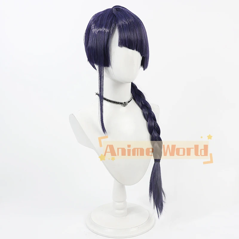 VTuber Nagao Kei Cosplay Wig Blue Long Straight Ponytail Side Bangs Heat Resistant Hair YouTuber Role Play props