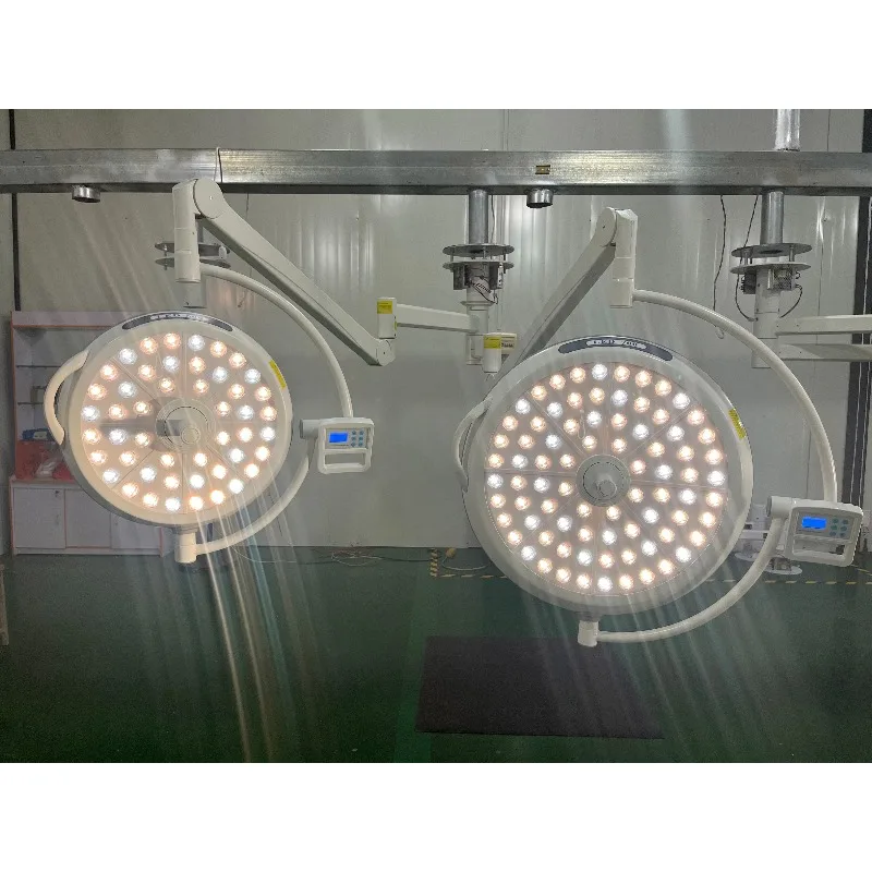LED Double Dome Shadowless Surgical Light for Operating Room Ceiling Mount