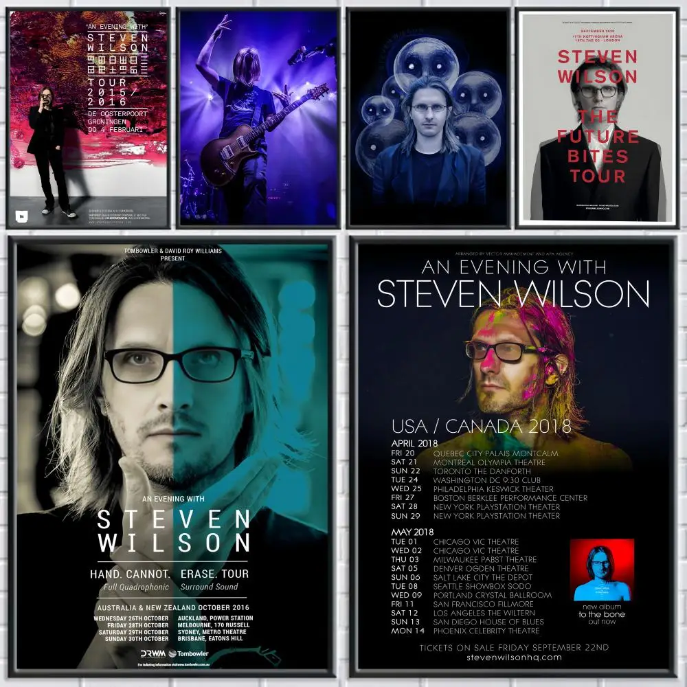 

Singer S-steven Wilson Poster Trendy Wall Art Good Sticker Printed on PP Paper for Living Room Office Bar Decoration Best Gift
