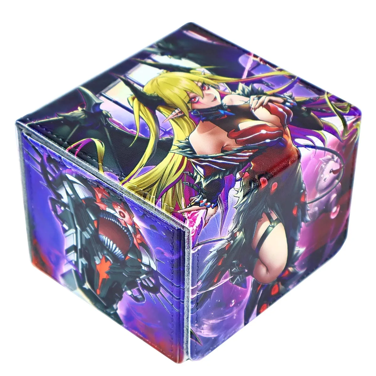 

Diy Self Made Yu-Gi-Oh! Lacrima The Crimson Tears Card Storage Box Ygo Fiendsmith Leather High-End Card Storage Box Gift Toys