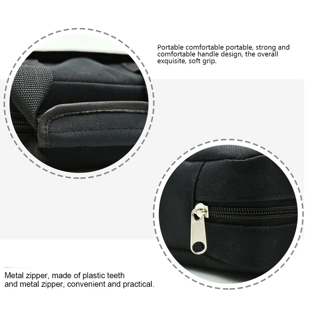 1Pcs Guitar Effector Storage Pouch Hard Shell Black Waterproof Oxford Fabric Portable Organizer Case for Guitar Accessories