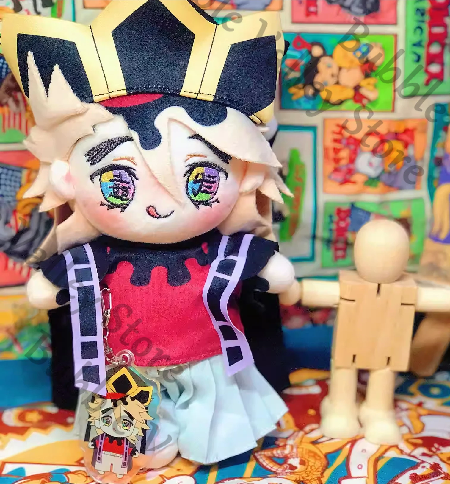 

Anime Demon Slayer Douma Cosplay Fluffy Standing Posture Maumet Cartoon Puppet Plaything Have Clothes Adorn Xmas Gift