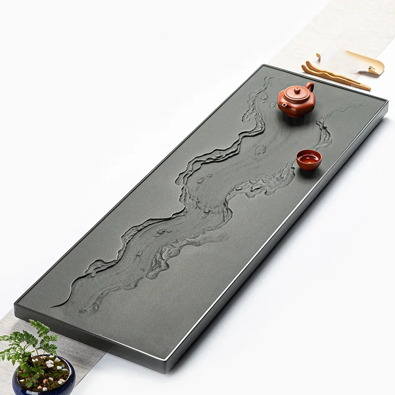 

Stone Luxury Tea Trays Marble Storage Table Nordic Japanese Large Tea Trays Ceremony Square Bandeja Cocina Tea Accessories