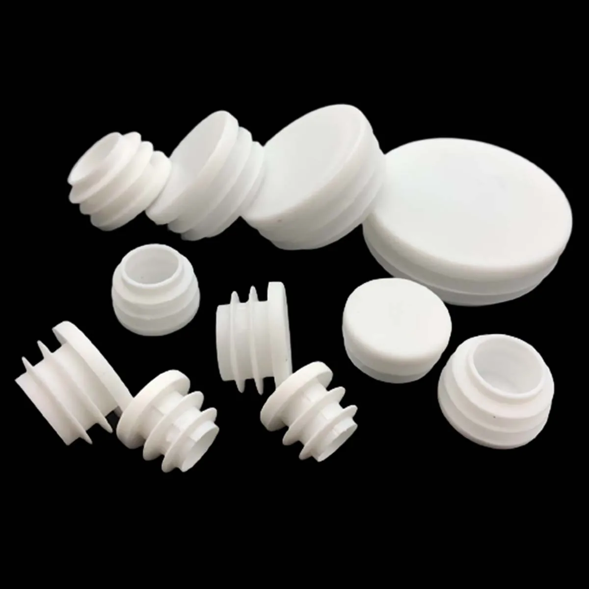 10/20/30Pcs PE Plastic Round Pipe Plugs Diameter 16/19/22/25/38/50mm Hole End Caps Inserts Seal Plugs Chair Foot Pads