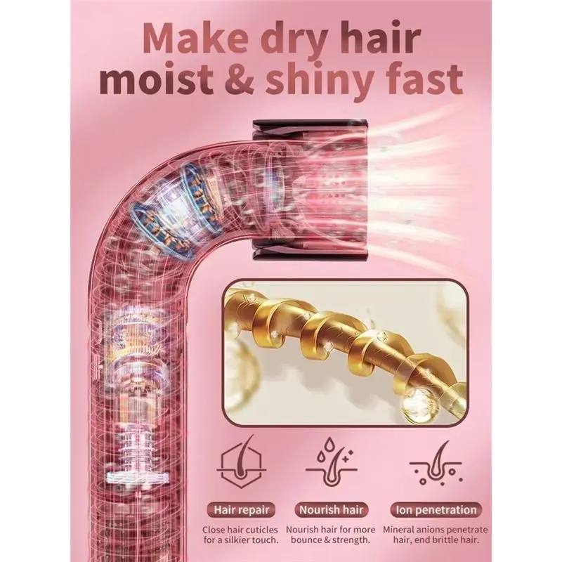 

EU Compatible Super Hair Dryer High Speed Negative Electric Wind Blowing Leafless Quick Dryer For Hair Salon EU Plug SALES