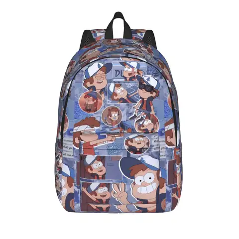 Dipper Mabel Backpack Gravitys Anime Falls Daily Backpacks Unisex Custom Pattern School Bags Kawaii Rucksack