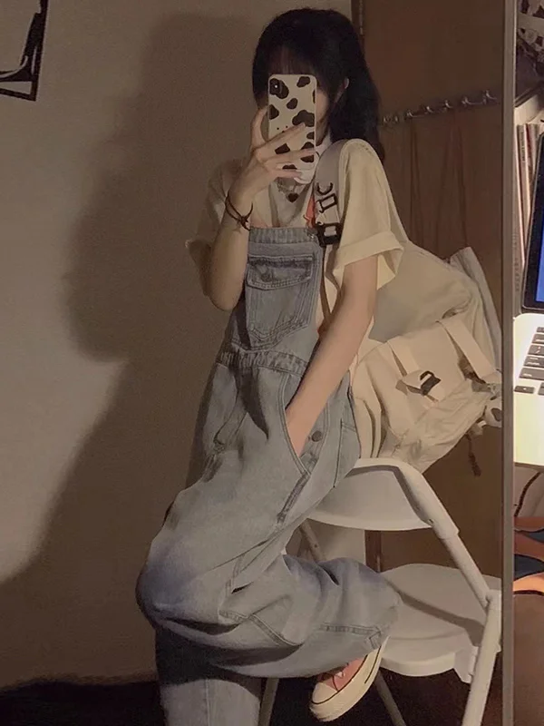Elegant Jumpsuits Woman Thick Bowknot Boho Suspenders Altgoth Cyberpunk Purple Hanging Tailored Shape Combining Functionality