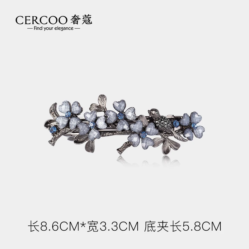 Cercoo hairpin, rhinestone clip, headgear, back of head, mother's elegant temperament hairpin, word clip hair accessories.