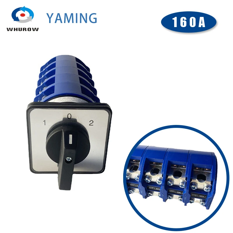 

YMW26-160A 690V Rotary Cam Switch LW26-160/5 Dual Power Control Generation Switching Motor Reverse Rotation Knob