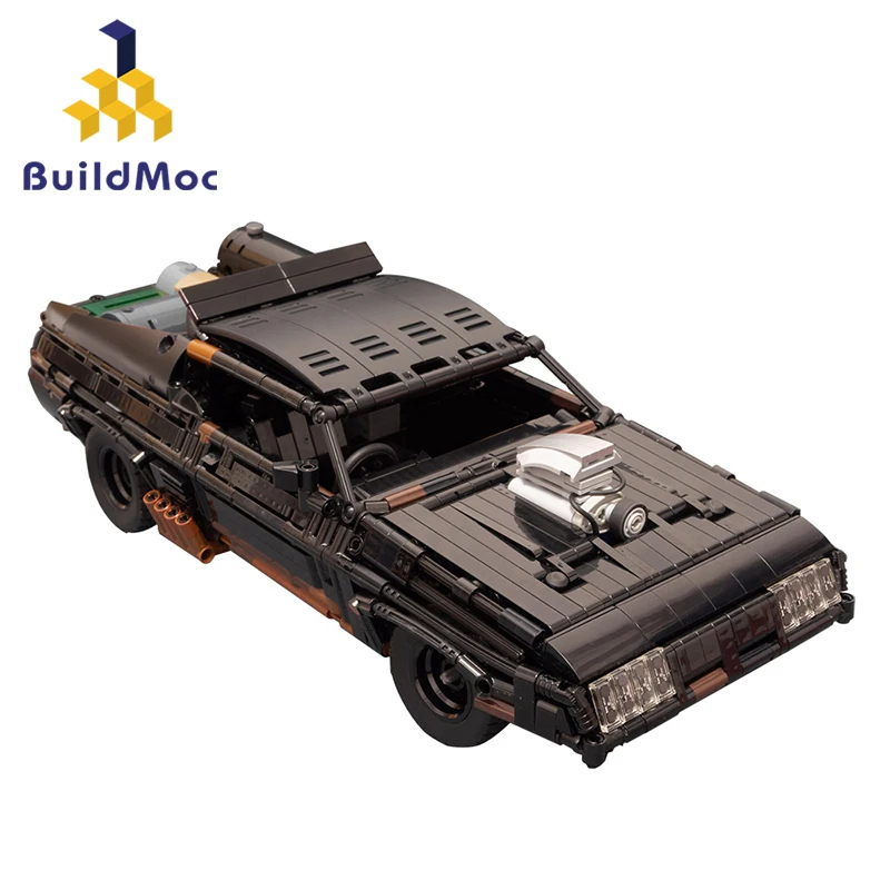 MOC Fury Road Black Interceptor Building Blocks Toys 1508 Pieces Four-Wheel Drive Vehicle Bricks Model Adult Kid Birthday Gift