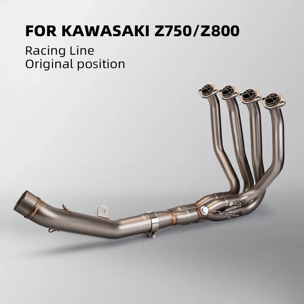 

For Kawasaki z800 z750 Full Motorcycle Exhaust System Escape Slip On 51MM Front Tube Link Pipe Connect Original