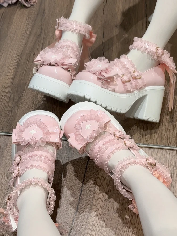 Witch's Night Original Girl Sponge Cake Shoes Lolita Cute Girl Japanese Soft Girl Thick Bottom Hot Girl Single Shoes