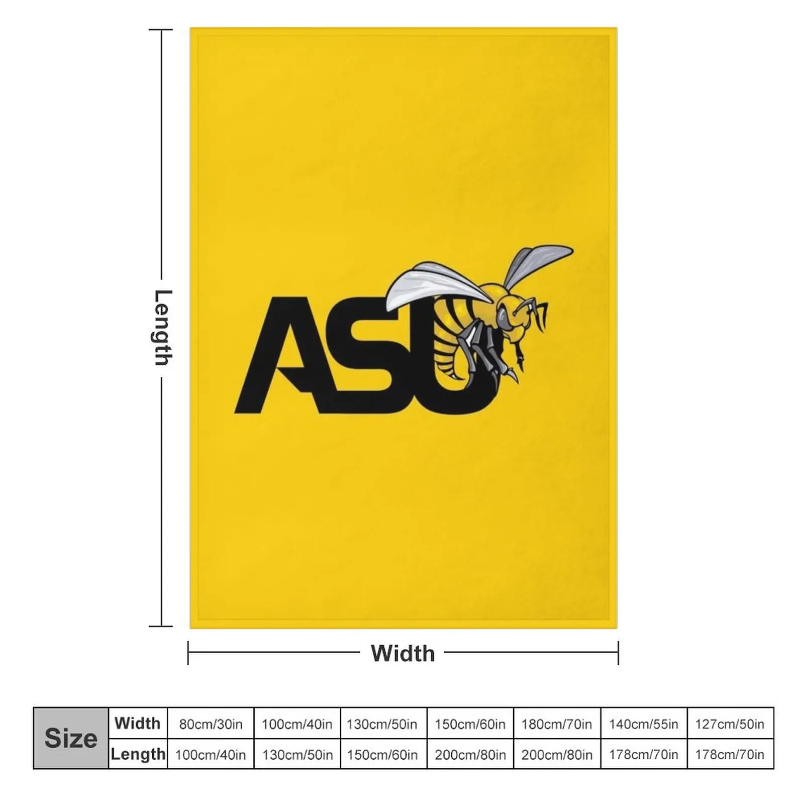 ASU hornet Throw Blanket Decorative Throw Loose Blankets